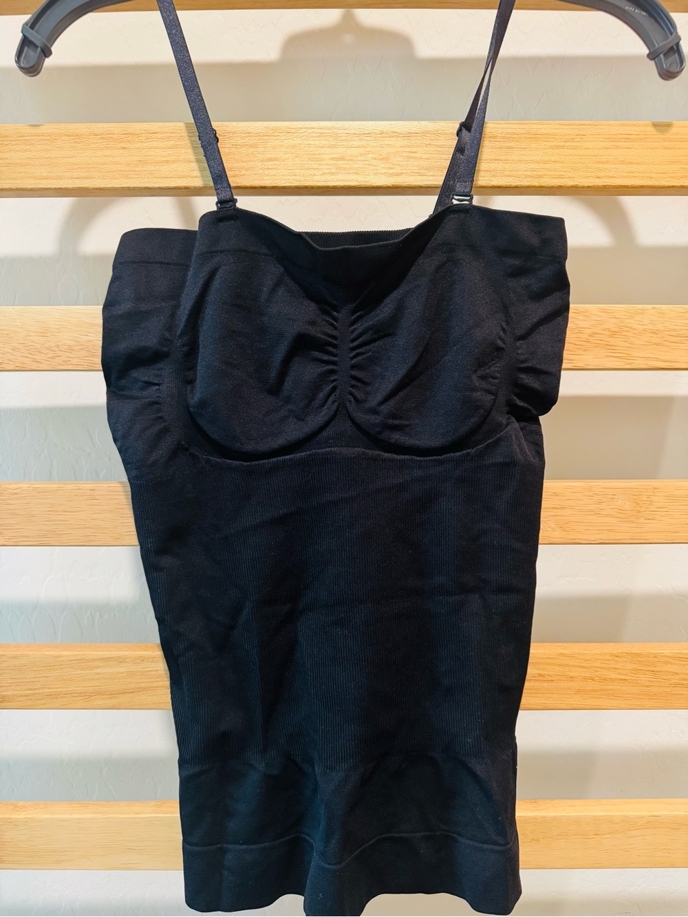 Black Shaping Camisole with Built-In Support and detachable straps